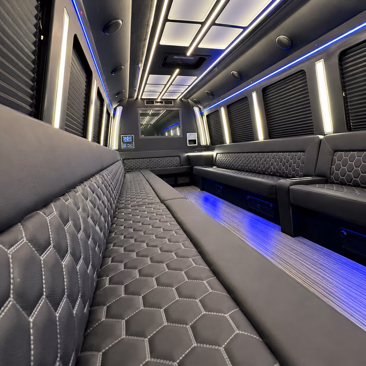 oakland party bus rental interior